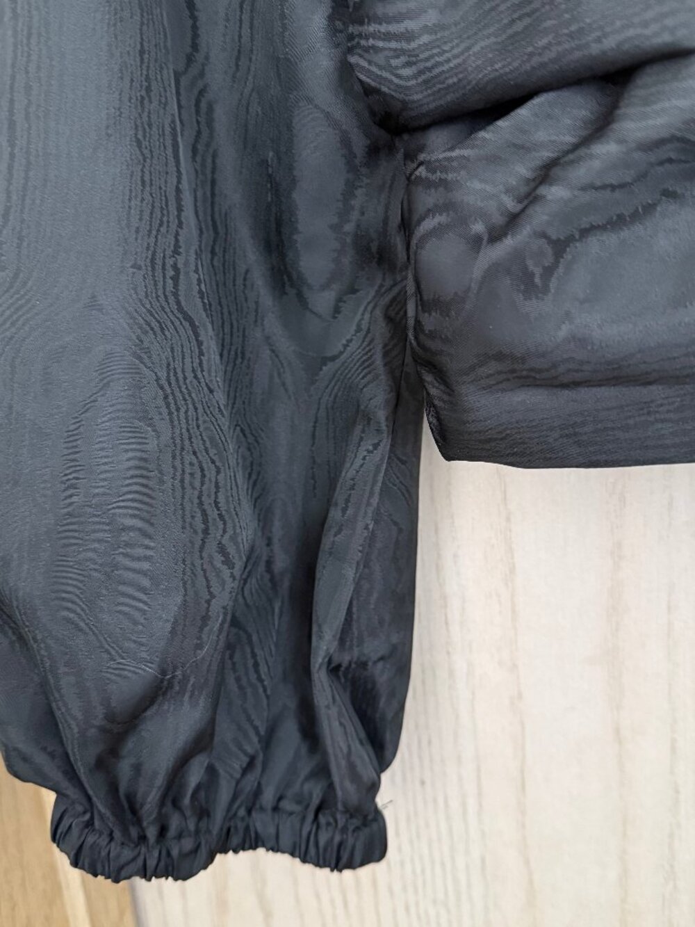 J Crew Ruched Puff-Sleeve‎ Cropped Top 6 Black Square Neck Milkmaid Boho Cottage - Picture 4 of 11